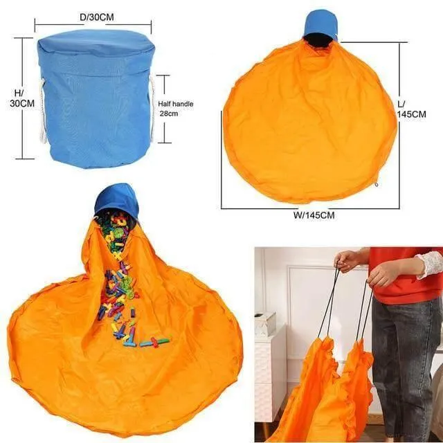 Portable Toy Storage Organizer Bag - Easy Clean-Up Solution