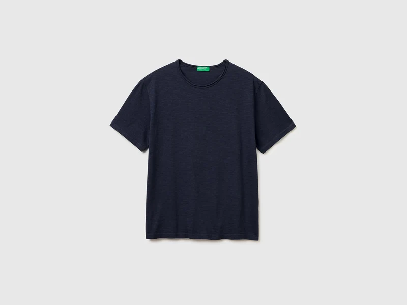 T-Shirt aus geflammter Baumwolle