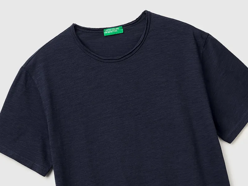 T-Shirt aus geflammter Baumwolle