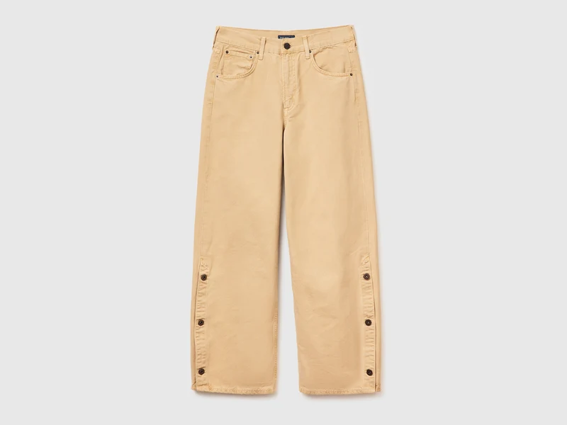 Weit geschnittene Canvas-Hose