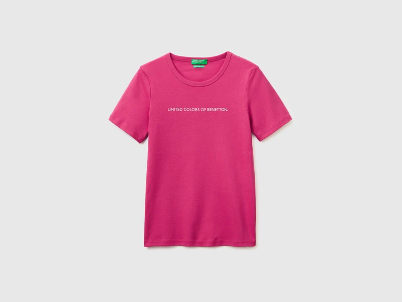 Kurzärmeliges T-Shirt mit Glitzerlogo