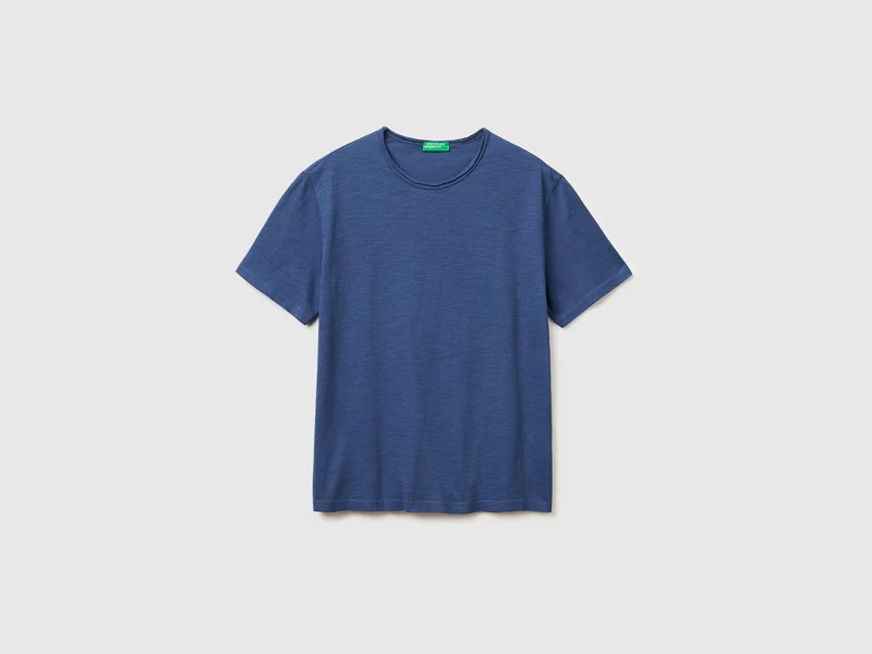 T-Shirt aus geflammter Baumwolle