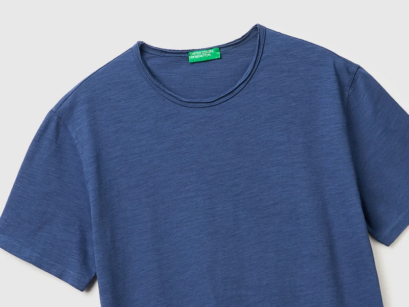 T-Shirt aus geflammter Baumwolle