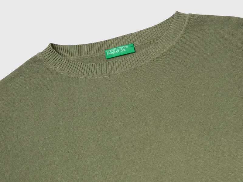 Kurzärmeliger Pullover aus hochwertiger Baumwolle