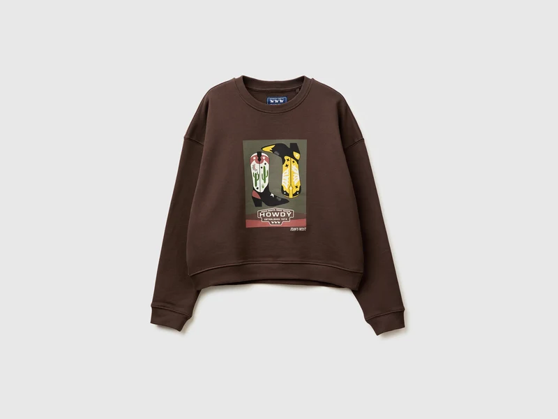 Sweatshirt mit Western-Print