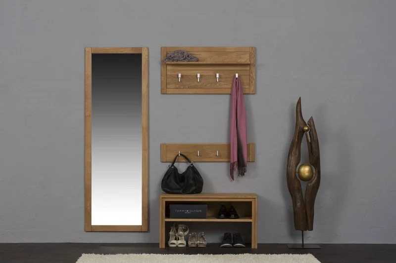 Spiegel 61 x 180 cm Wildeiche Massivholz geölt, Basel