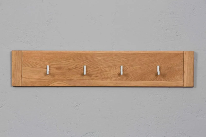 Wandgarderobe Hakenleiste Wildeiche Massivholz geölt, Basel