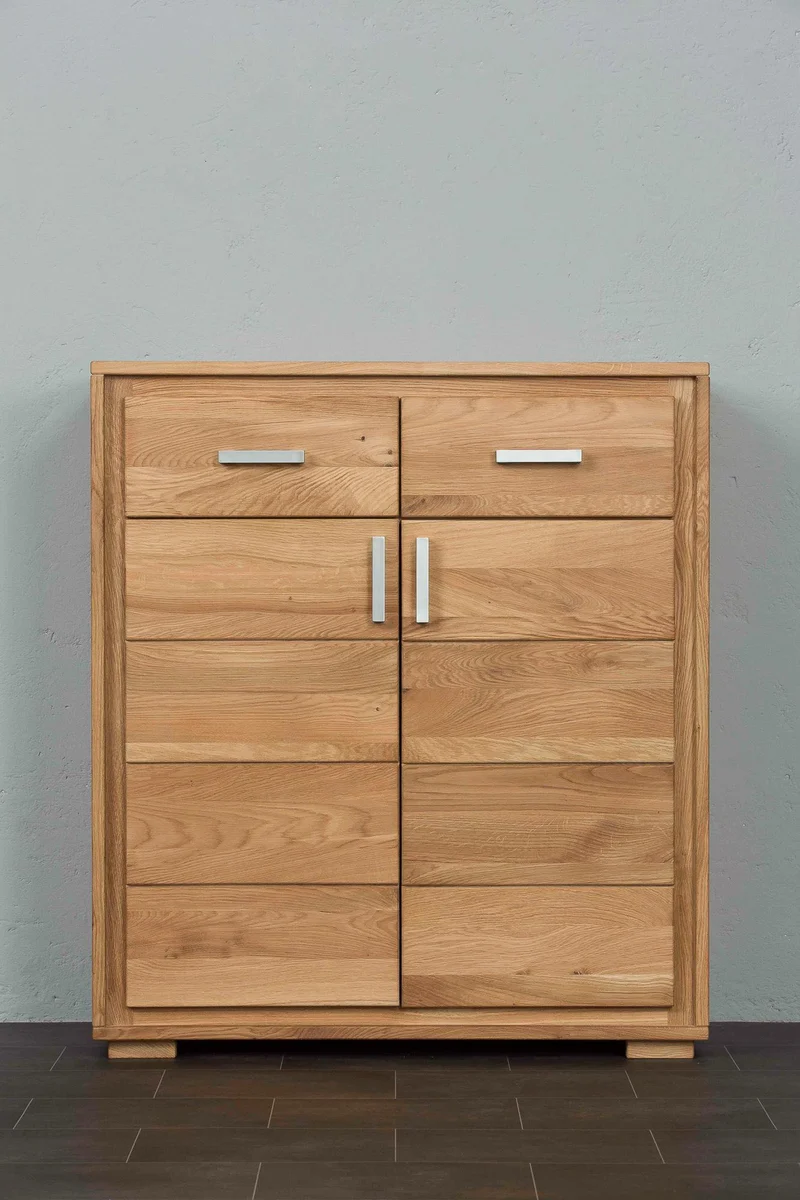 Kommode Wildeiche Massivholz geölt, 91 cm breit, Basel
