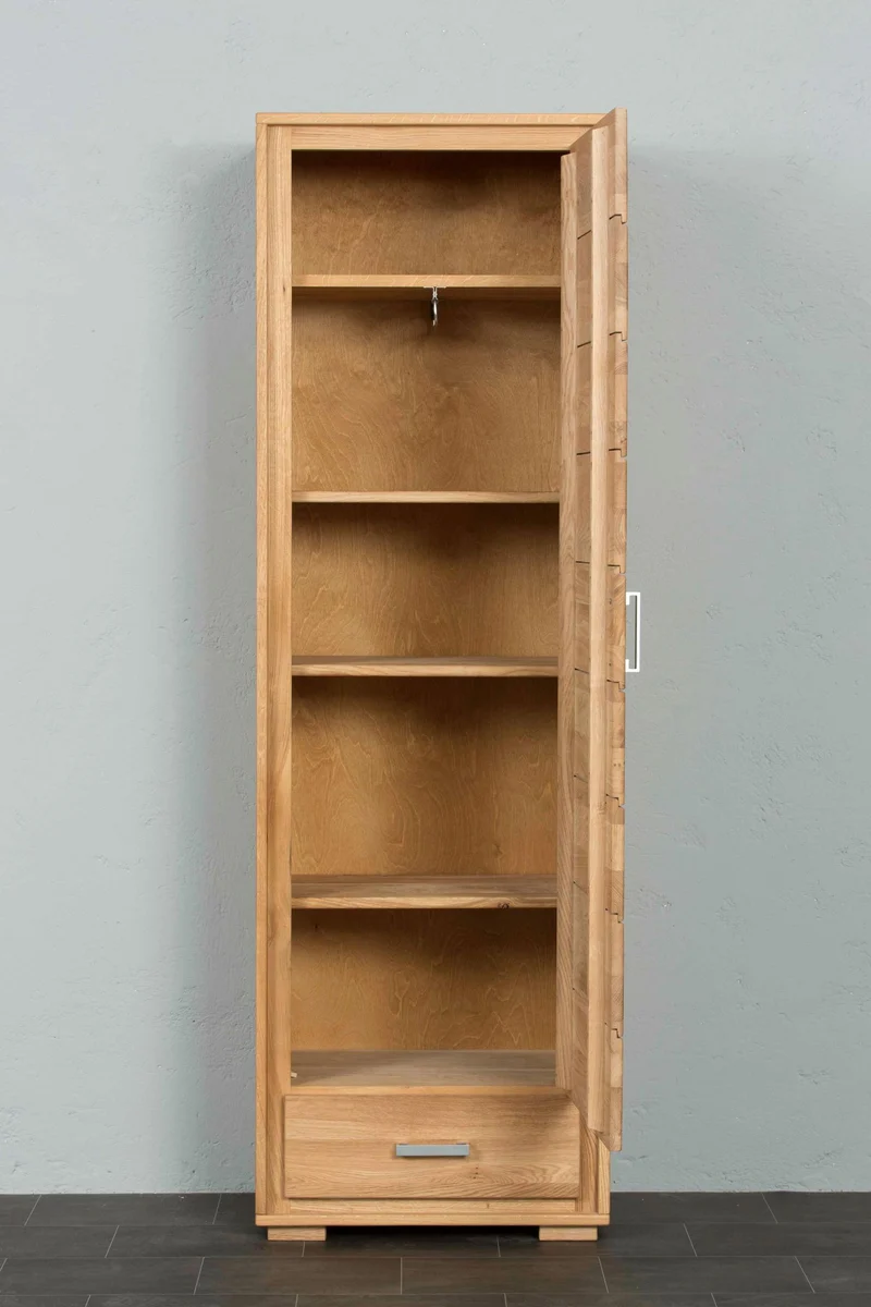 Dielenschrank 1-türig Wildeiche Massivholz geölt, Basel