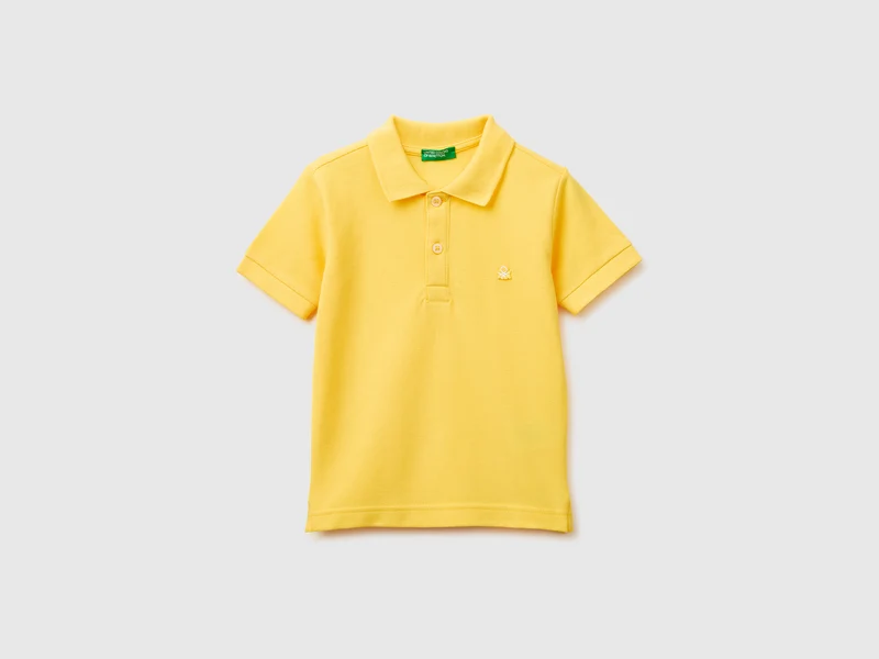 Kurzärmeliges Poloshirt aus reiner Baumwolle