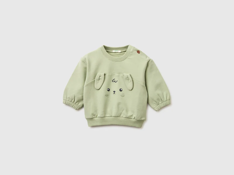 Sweatshirt mit Stickerei und Aufnäher