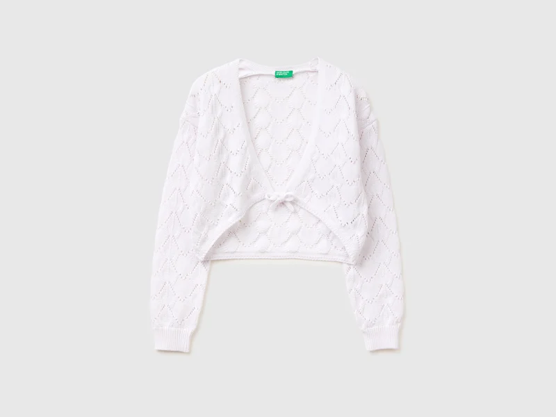 Strickjacke mit Lochmuster