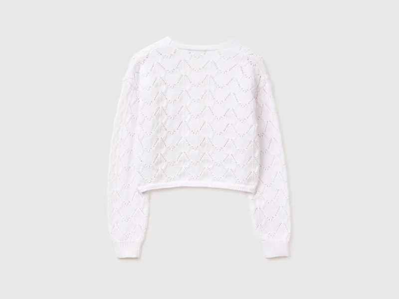 Strickjacke mit Lochmuster