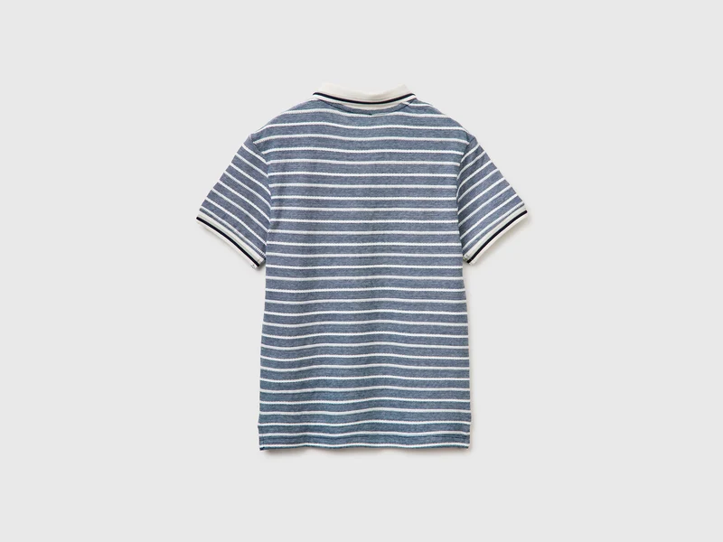 Gestreiftes Poloshirt mit Aufnäher