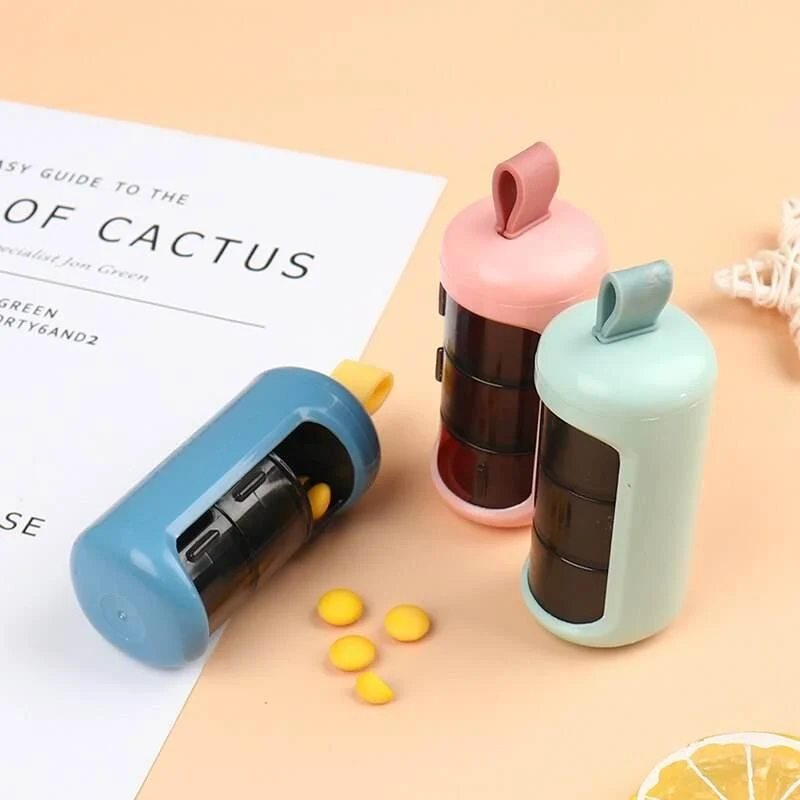 Travel Pill Organizer - Multi-Layer Medication Case