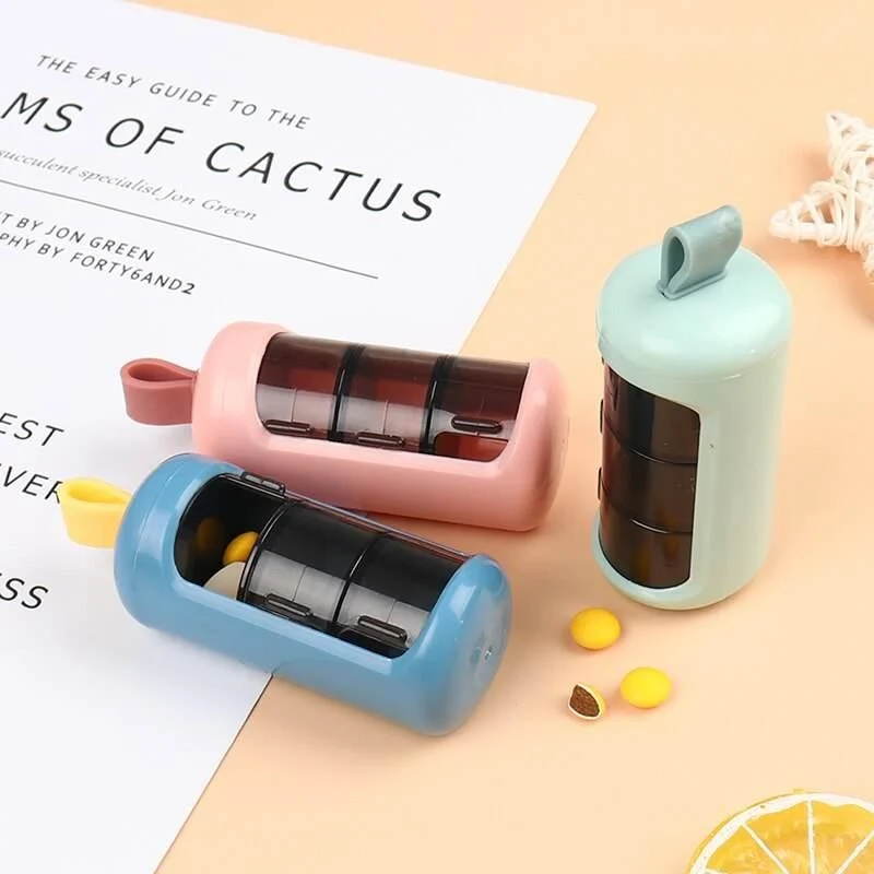 Travel Pill Organizer - Multi-Layer Medication Case