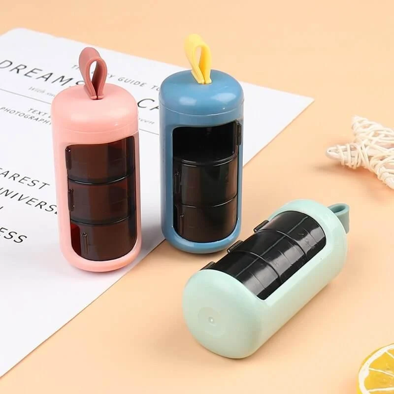 Travel Pill Organizer - Multi-Layer Medication Case