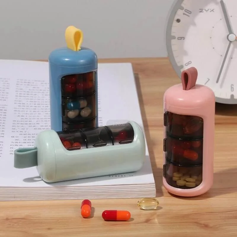 Travel Pill Organizer - Multi-Layer Medication Case