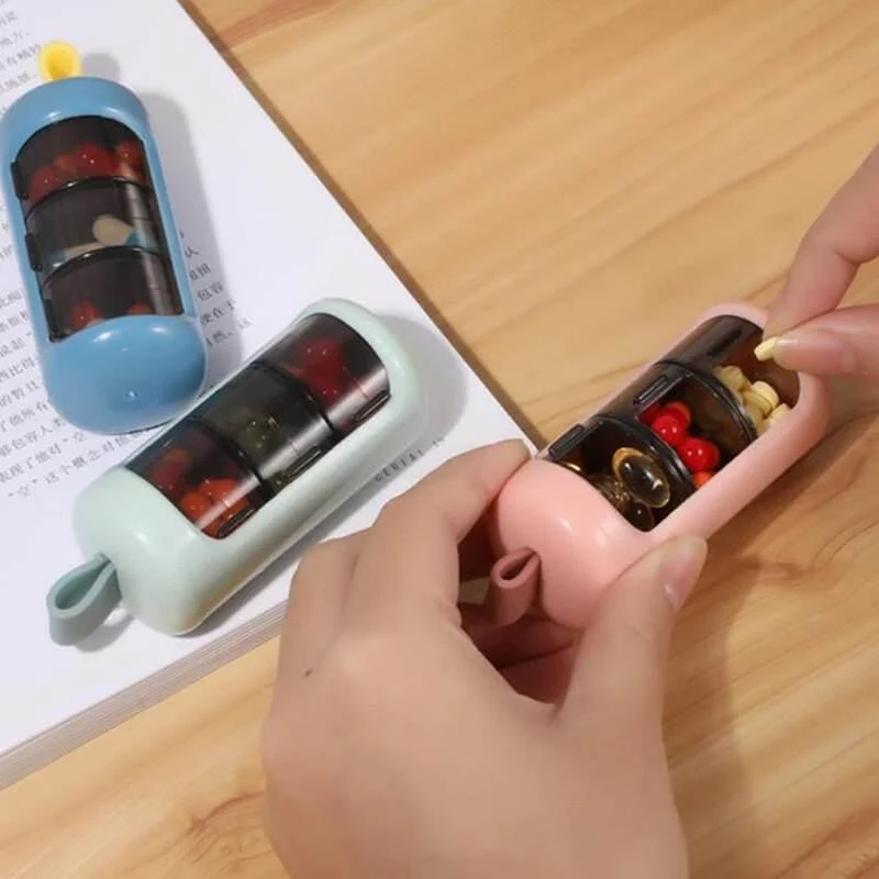 Travel Pill Organizer - Multi-Layer Medication Case