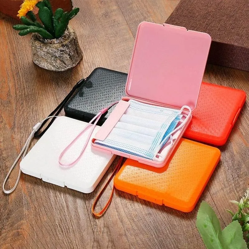 Cartoon Mask Storage Box - Cute Organizer for Masks